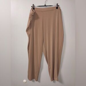 Susan graver modern essentials tan‎ liquid knit ankle dress pants pockets